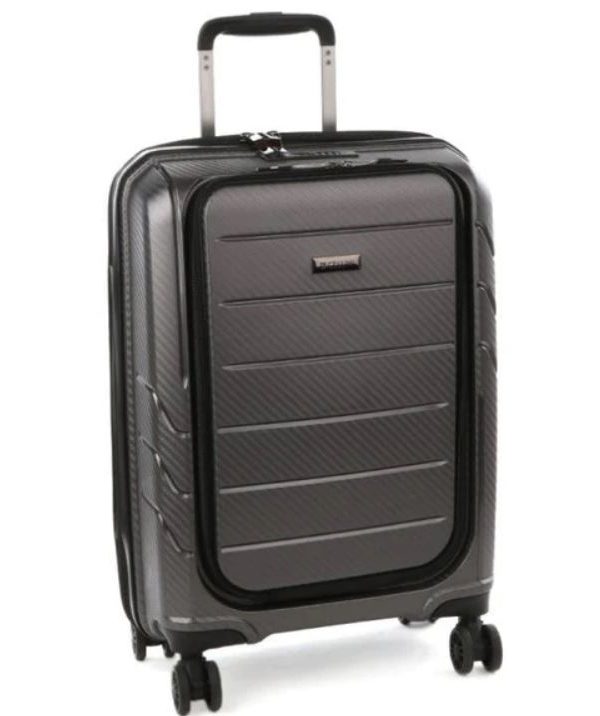 Cellini Microlite 55cm Business Laptop Usb Trolley 17.3" Charcoal Grey