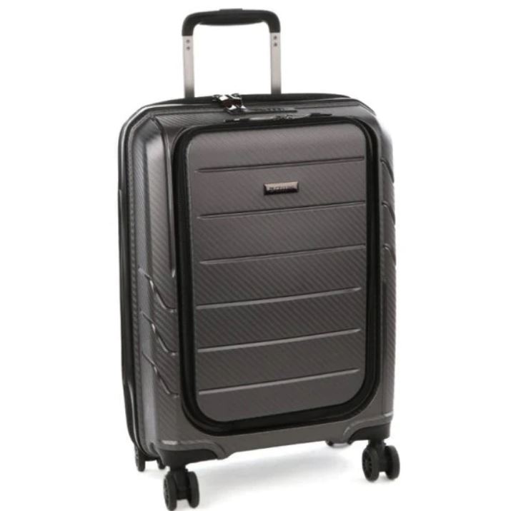 Saleys Travel Bags Cellini Microlite 55cm Business Laptop Usb Trolley 17.3" Charcoal Grey