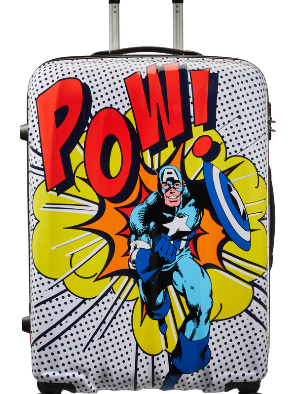 KIDS AMERICAN TOURISTER MARVEL LEGENDS 75CM SPINNER | CAPTAIN AMERICA POP ART