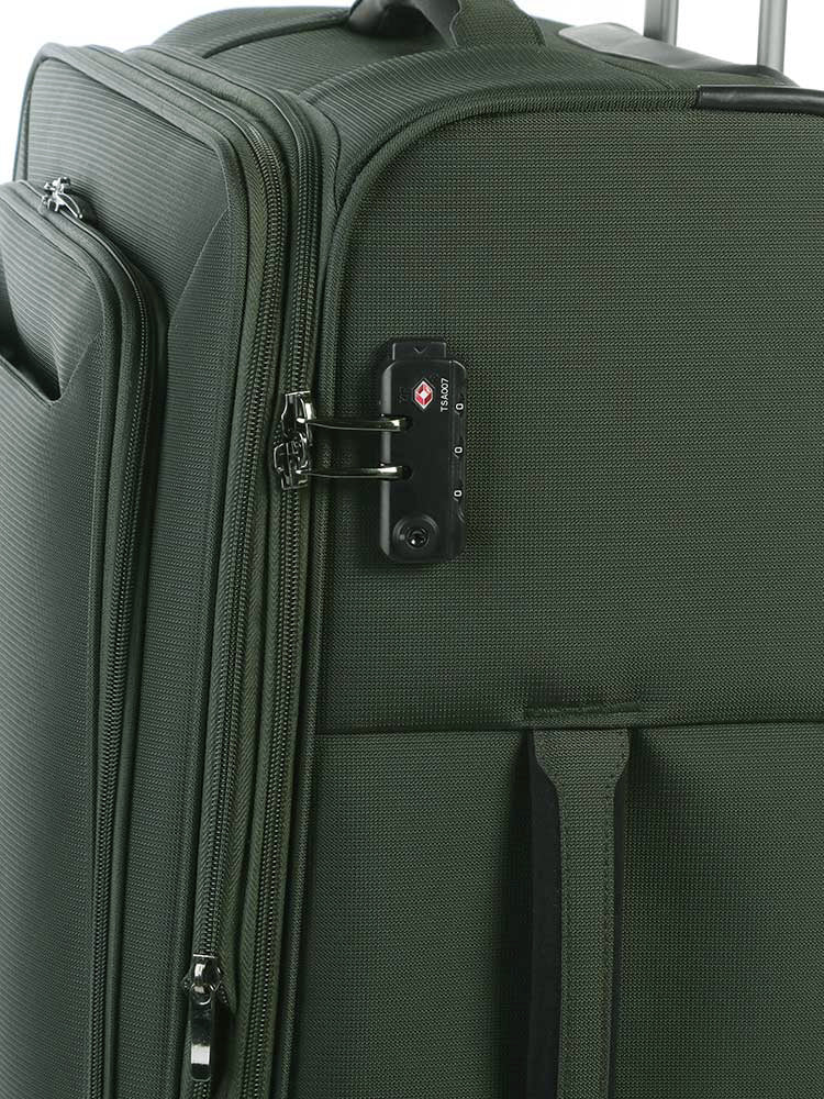 Saleys Travel Bags Cellini Optima 68cm 4 Wheel Trolley Case Green - Image 4
