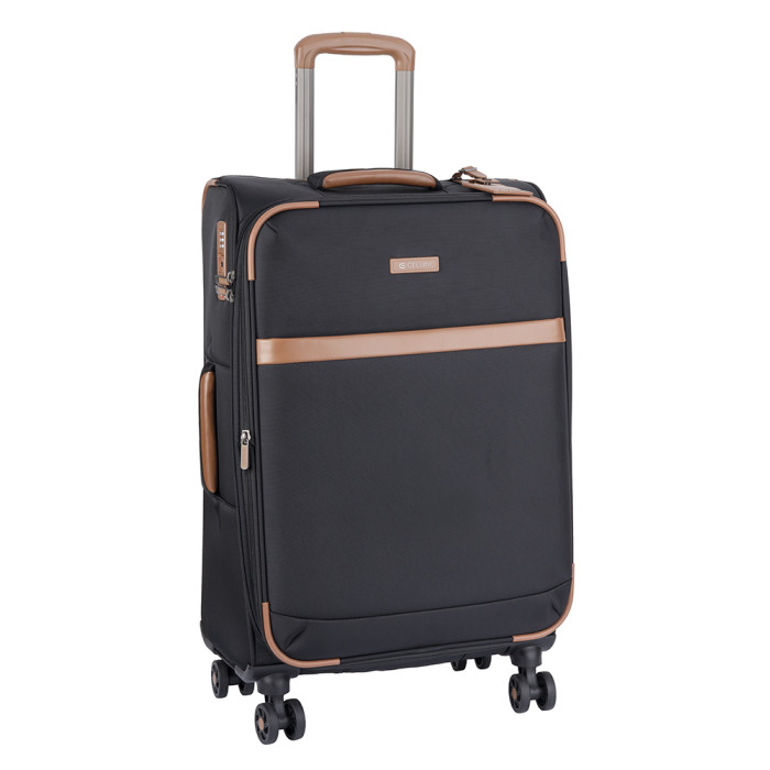 Saleys Travel Bags Cellini Monte Carlo 690mm 4 Wheel Trolley Case -Black