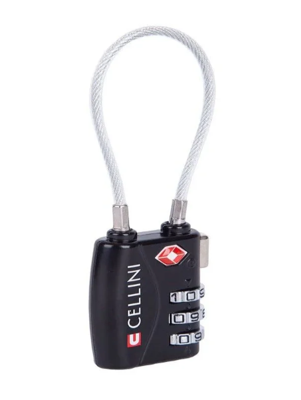Cellini Accessories Tsa Cable Lock Black