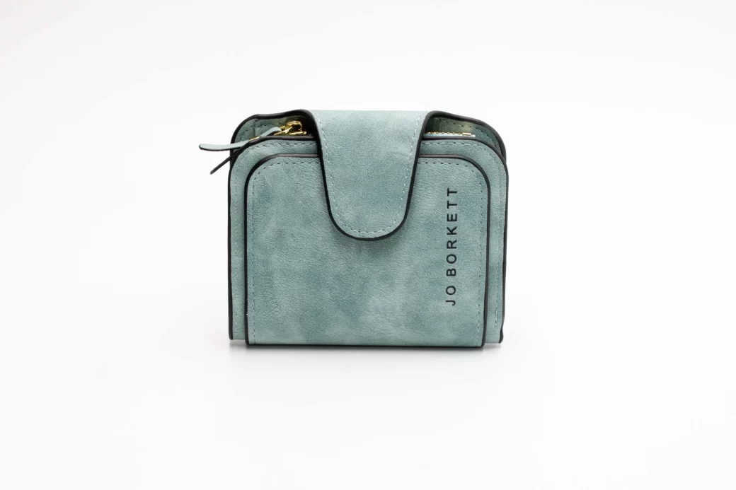 JO BORKETT SMALL BI FOLD - AQUA