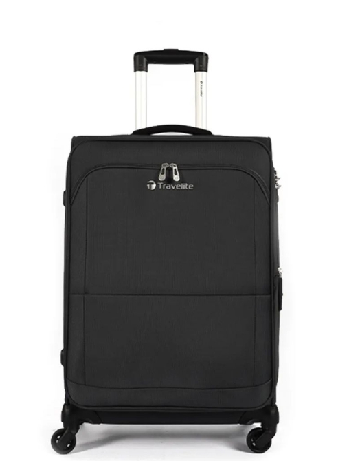 TRAVELITE FLASH 66CM CHECK IN TROLLEY CASE -BLACK