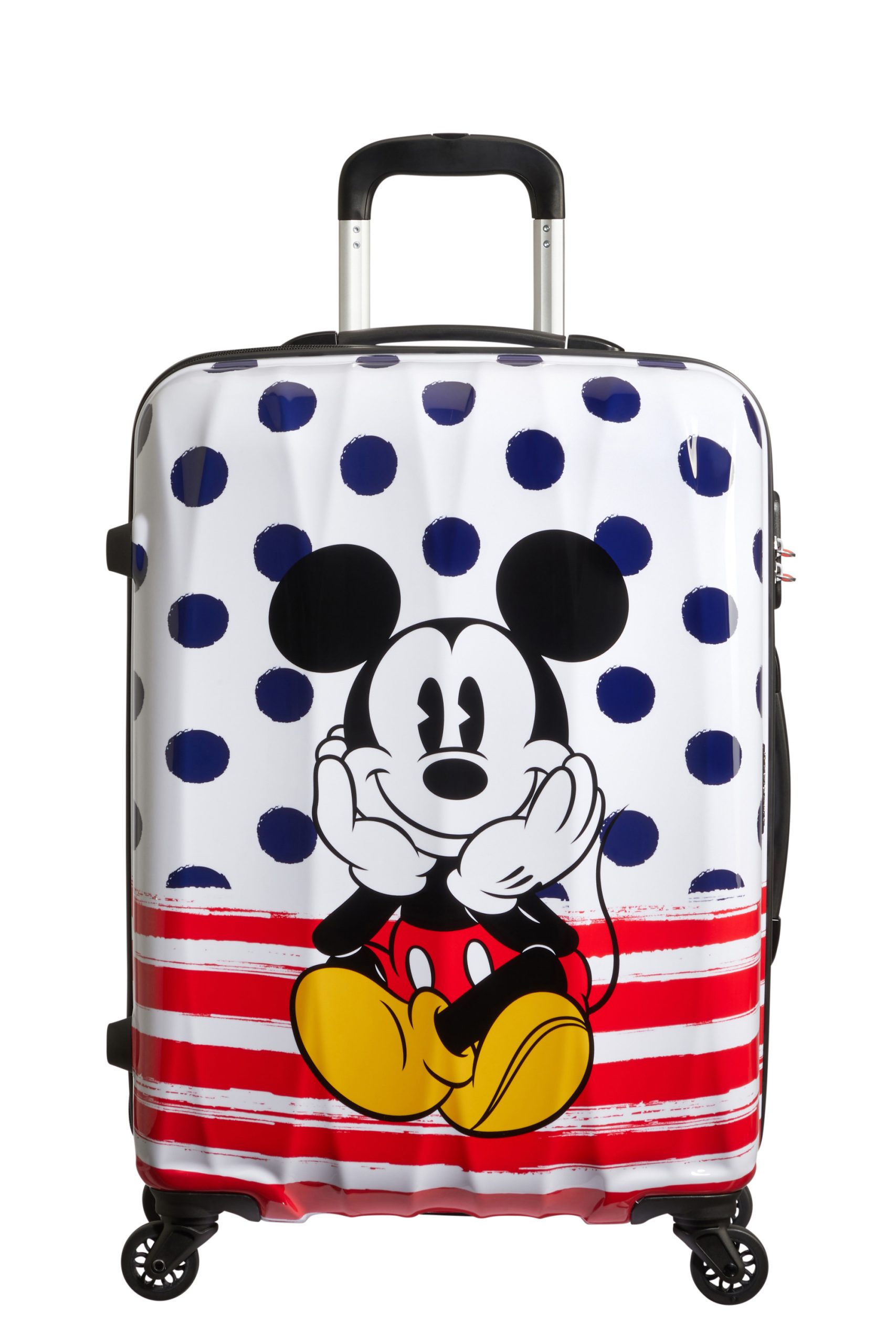 Saleys Travel Bags kids Disney Legends Spinner Alfatwist 65cm -MICKEY BLUE DOTS