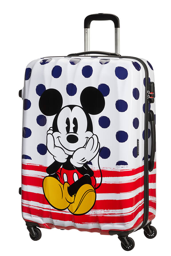 Saleys Travel Bags kids Disney Legends Spinner Alfatwist 75cm -MICKEY BLUE DOTS