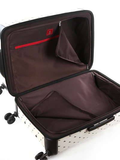 Saleys Travel Bags Polo Double Pack 4 Wheel Large Trolley Case -beige - Image 2