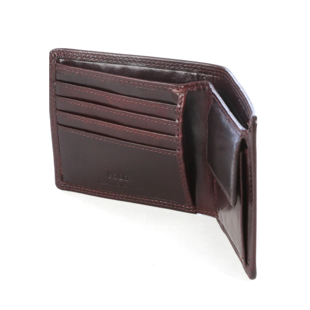 Saleys Travel Bags Polo Kenya Billfold with Coin Section -Brown - Image 4