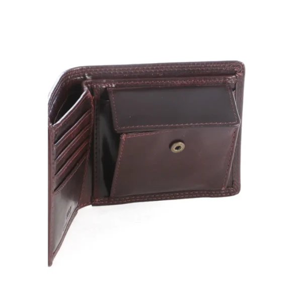 Saleys Travel Bags Polo Kenya Billfold with Coin Section -Brown - Image 3