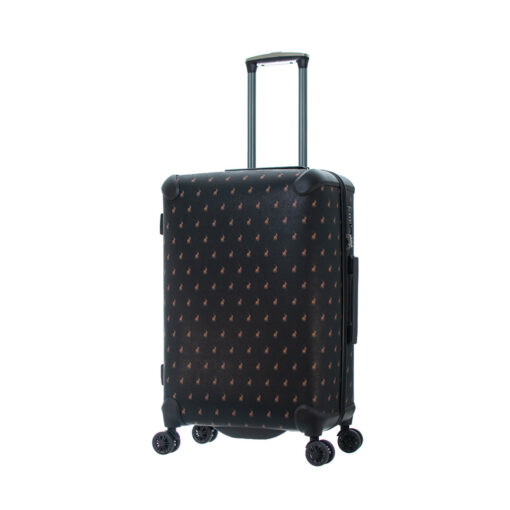 Polo Double Pack 4 Wheel Medium Trolley Case -black