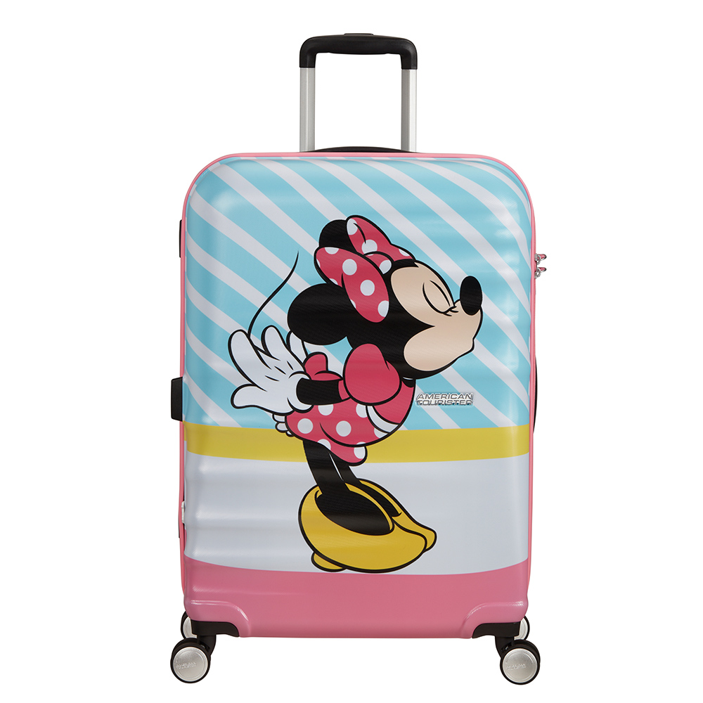 Saleys Travel Bags Kids Wavebreaker Disney 4-wheel 67cm medium Spinner suitcase -Minnie Kiss
