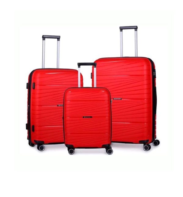 Pierre Cardin Montpellier Luggage Spinner 3 Piece Set | Red