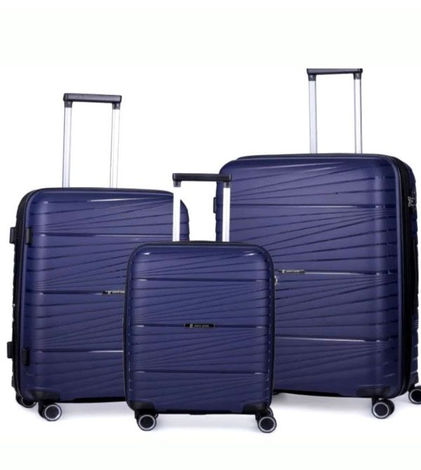 Pierre Cardin Montpellier Luggage Spinner 3 Piece Set | Navy