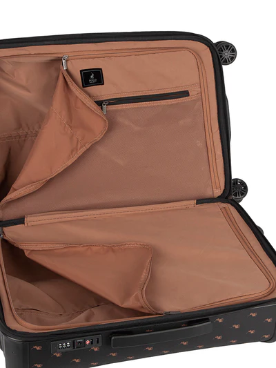Saleys Travel Bags Polo Double Pack 4 Wheel Large Trolley Case -black - Image 4