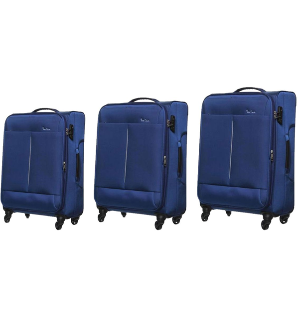 Pierre Cardin Ultralight 3 Piece Trolley Luggage Set - Blue