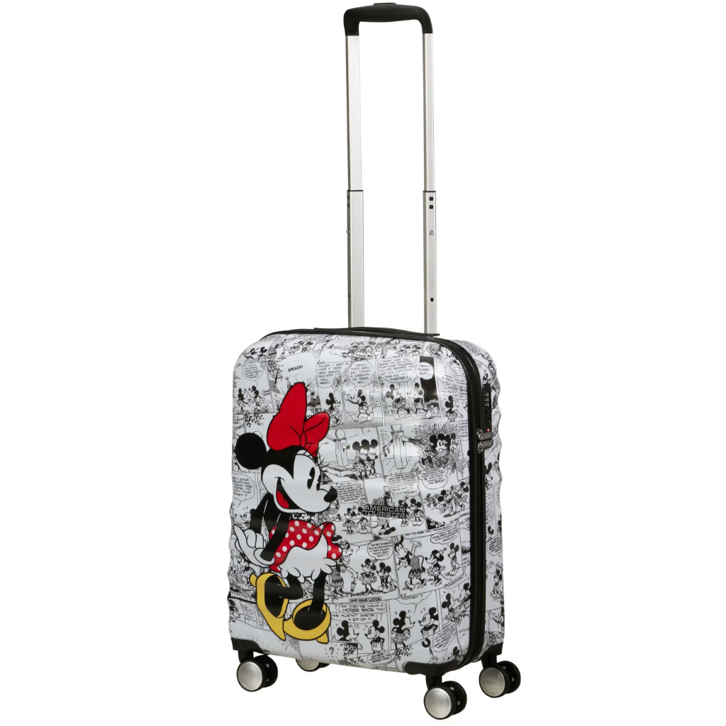 American Tourister Wavebreaker Disney 4-wheel cabin baggage Spinner suitcase 55cm -minnie comics white - Image 8