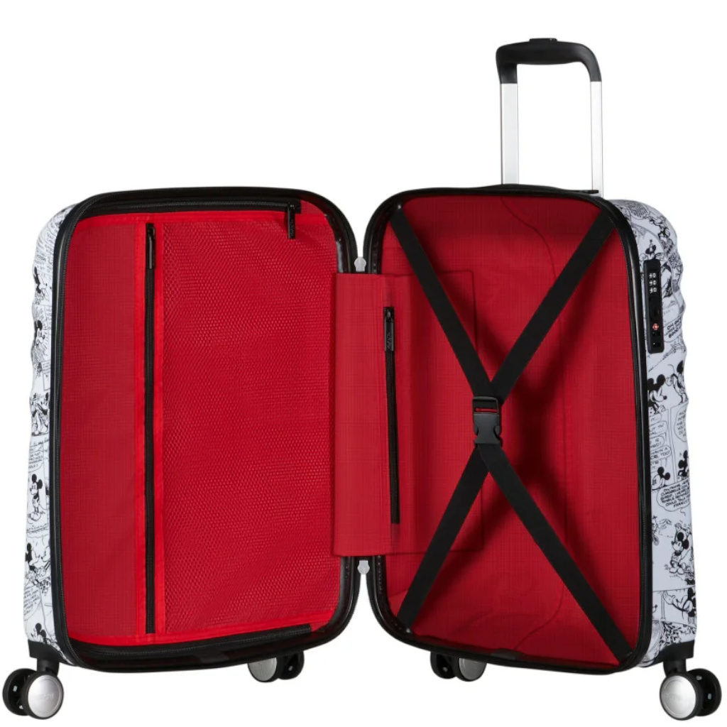 American Tourister Wavebreaker Disney 4-wheel cabin baggage Spinner suitcase 55cm -minnie comics white - Image 6