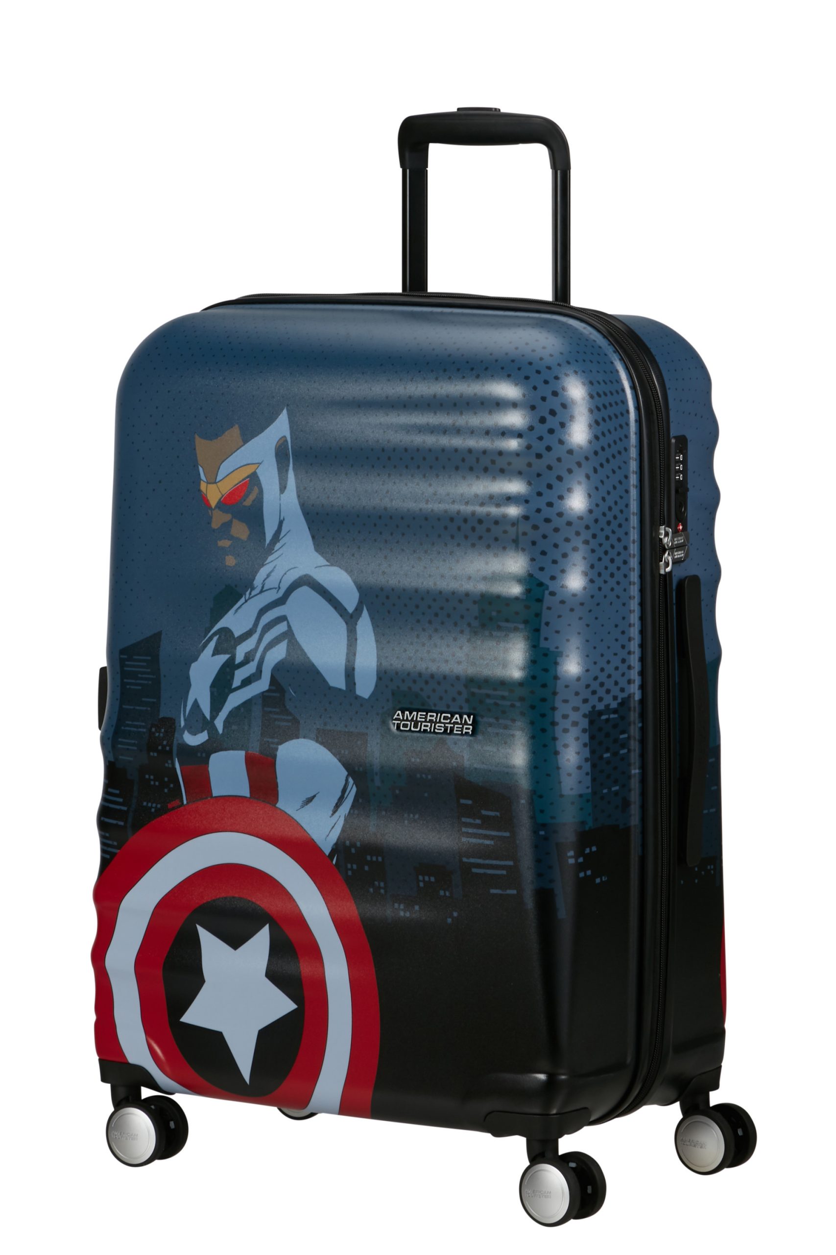 Saleys Travel Bags AmericanTourister Marvel 4-wheel 65cm medium Spinner suitcase |captain america pop art - Image 7