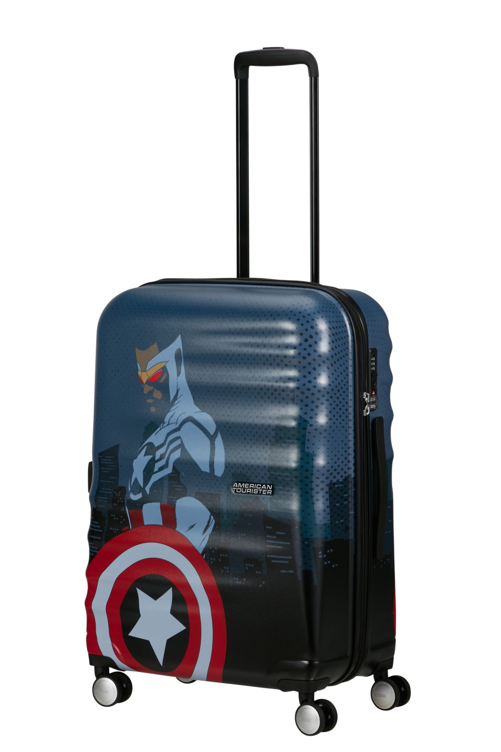 Saleys Travel Bags AmericanTourister Marvel 4-wheel 65cm medium Spinner suitcase |captain america pop art - Image 5