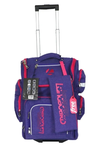 Tosca Longboard Cruiser School Backpack with Wheels | Purple