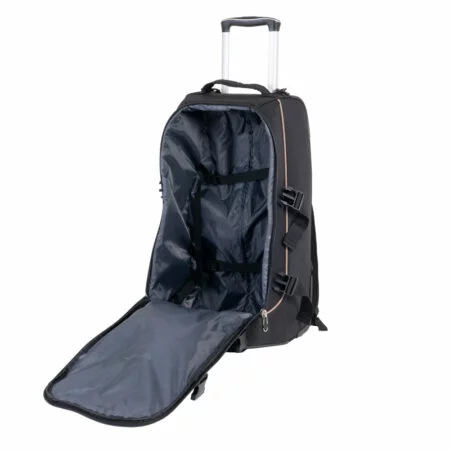 Saleys Travel Bags Paklite Origin 51cm Trolley Duffle/Backpack in Black & Khaki - Image 4