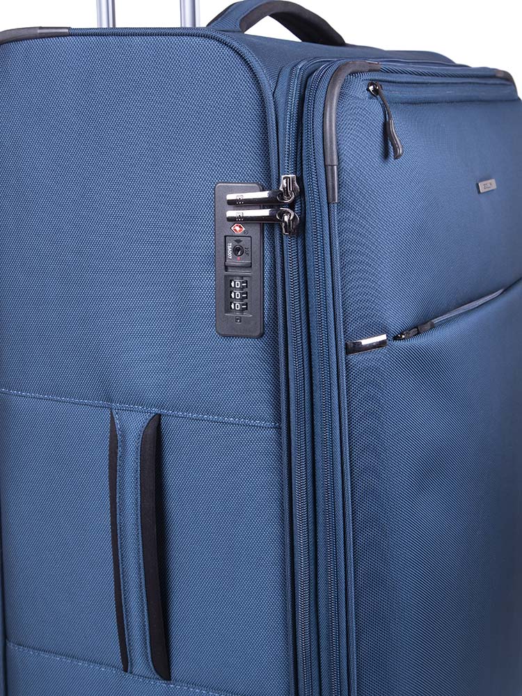 Saleys Travel Bags Cellini Smartcase Medium 4 Wheel Trolley Case -Blue - Image 3