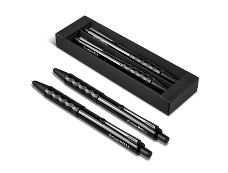 Alex Varga Cyrion Ball Pen & Pencil Set - Black