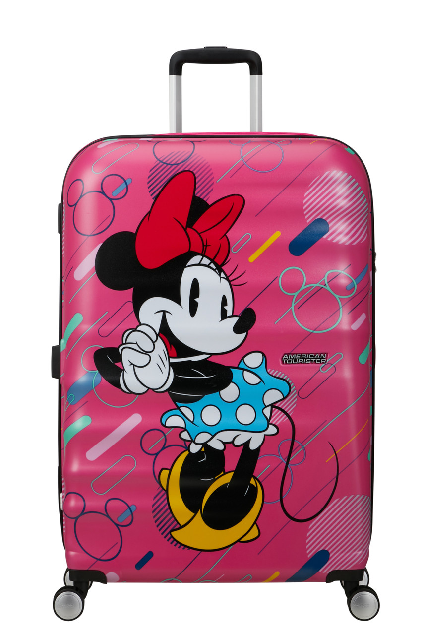 Saleys Travel Bags Wavebreaker Disney 4-wheel 77cm large Spinner suitcase -minnie f.pop