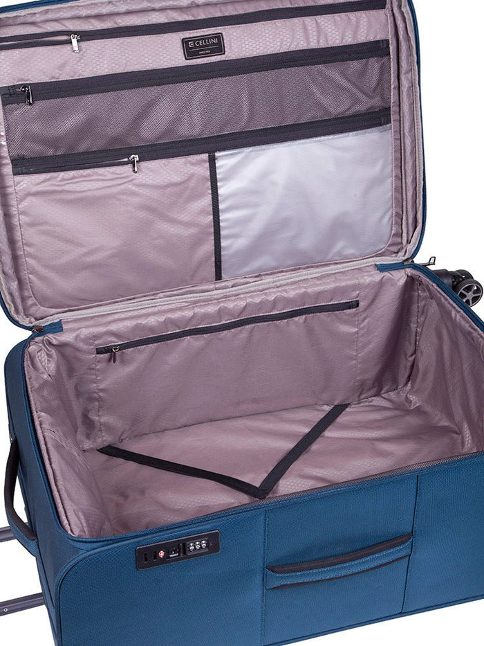 Saleys Travel Bags Cellini Smartcase Large 4 Wheel Trolley Case -Blue - Image 2