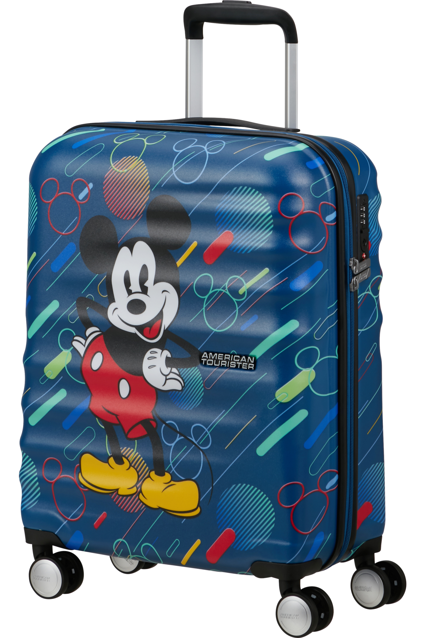Saleys Travel Bags Wavebreaker Disney 4-wheel cabin baggage Spinner suitcase 55cm -mickey f.pop - Image 5