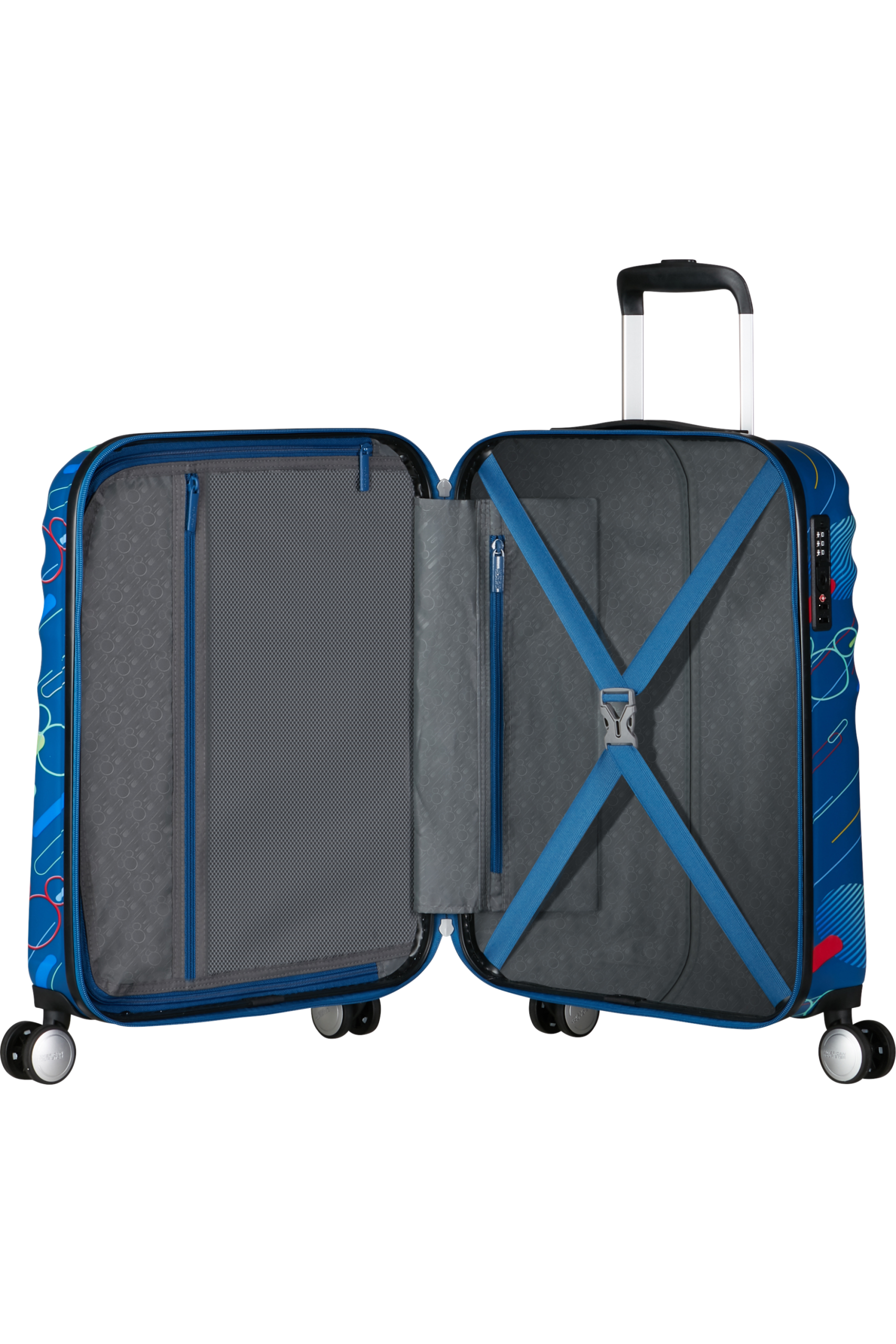 Saleys Travel Bags Wavebreaker Disney 4-wheel cabin baggage Spinner suitcase 55cm -mickey f.pop - Image 4