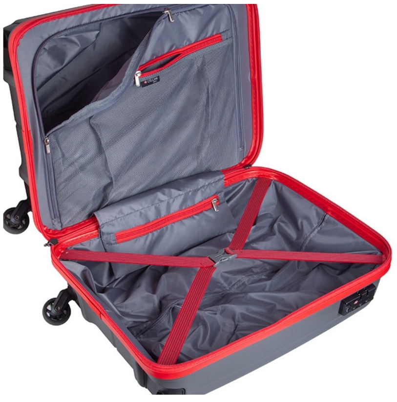 Saleys Travel Bags Cellini Qwest 4 Wheel Carry On Trolley -Grey - Image 4