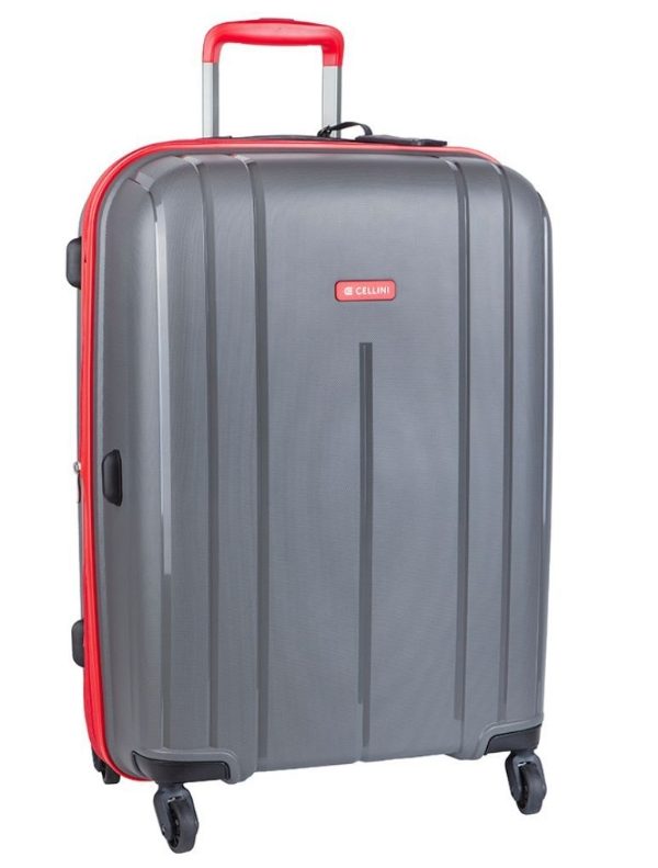 Cellini Qwest Medium 4 Wheel Trolley Case -Grey
