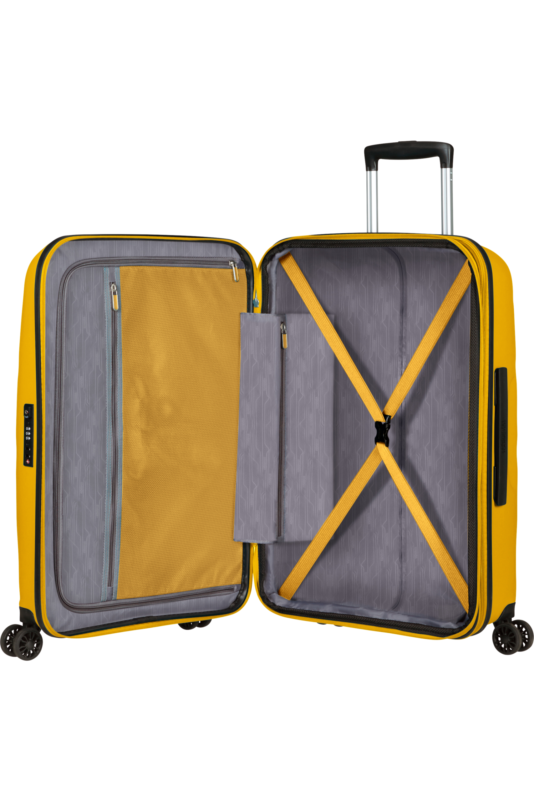 American Tourister Bon Air DLX Spinner TSA Expandable 66cm -Light Yellow - Image 4