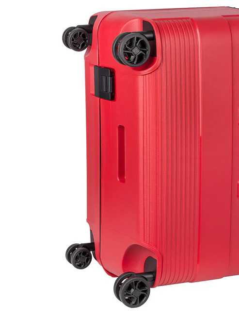 Saleys Travel Bags Cellini Safetech Zipperless Lock Large 4 Wheel Trolley Case-Red - Image 2