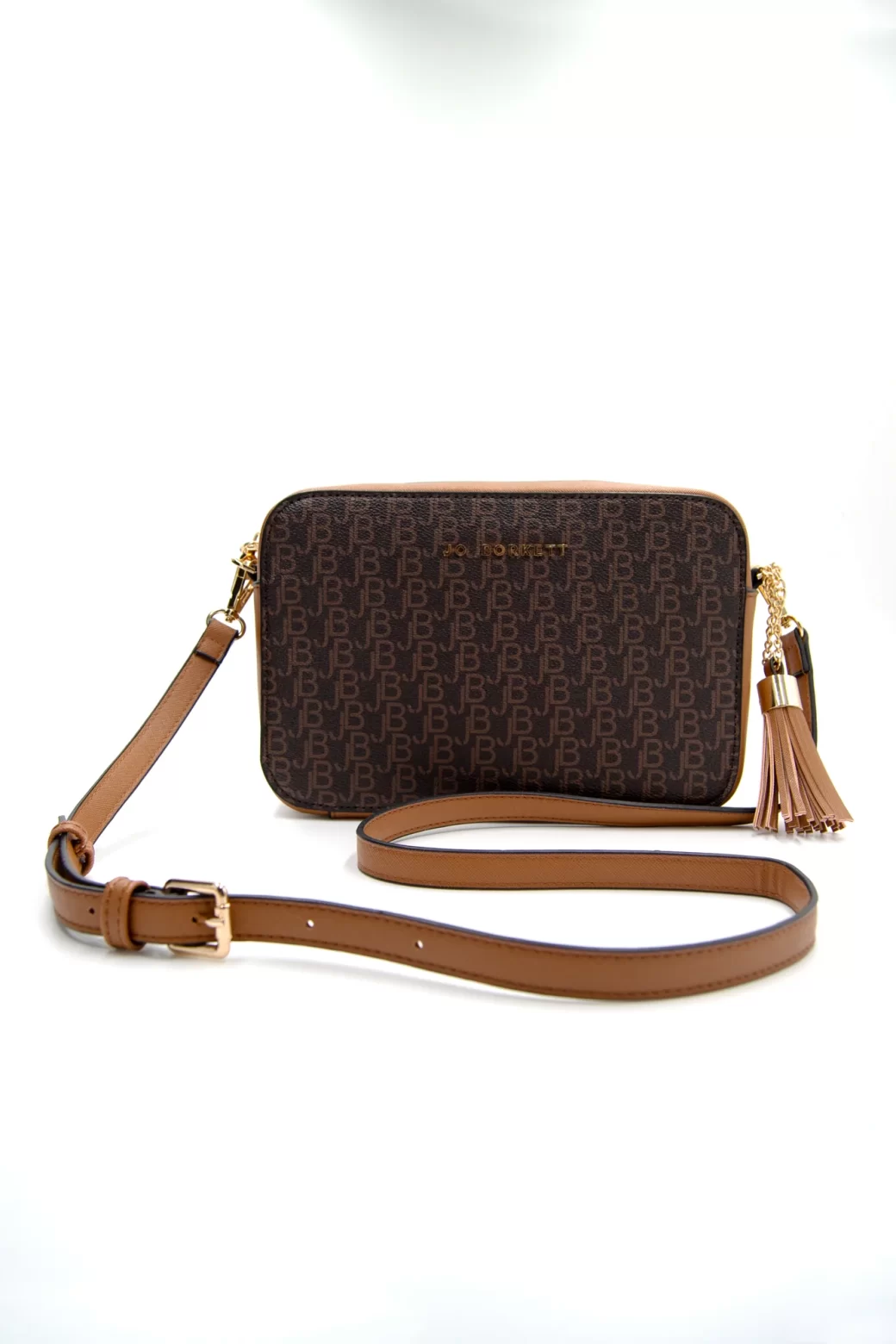 Jo Borkett Logo Crossbody - Tan - Image 3