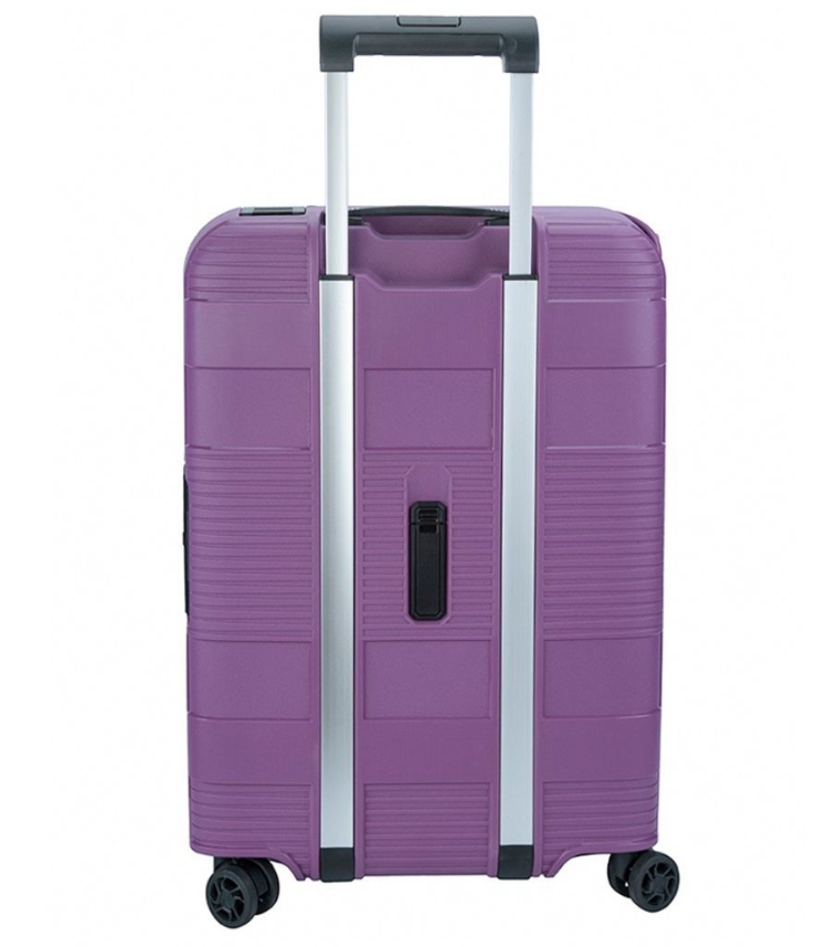Saleys Travel Bags Cellini Safetech Zipperless Lock 4 Wheel Carry On Trolley -Plum - Image 3