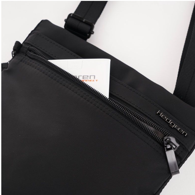 Saleys Travel Bags Hedgren inner city flat crossbody -black - Image 4