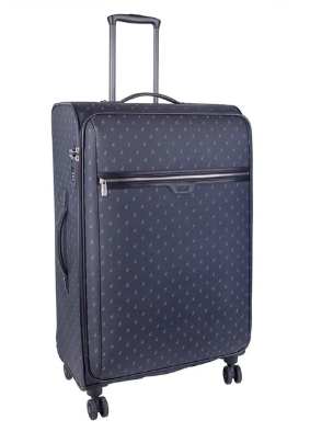 Polo Signature Luggage Large 4 Wheel Trolley Case -Black