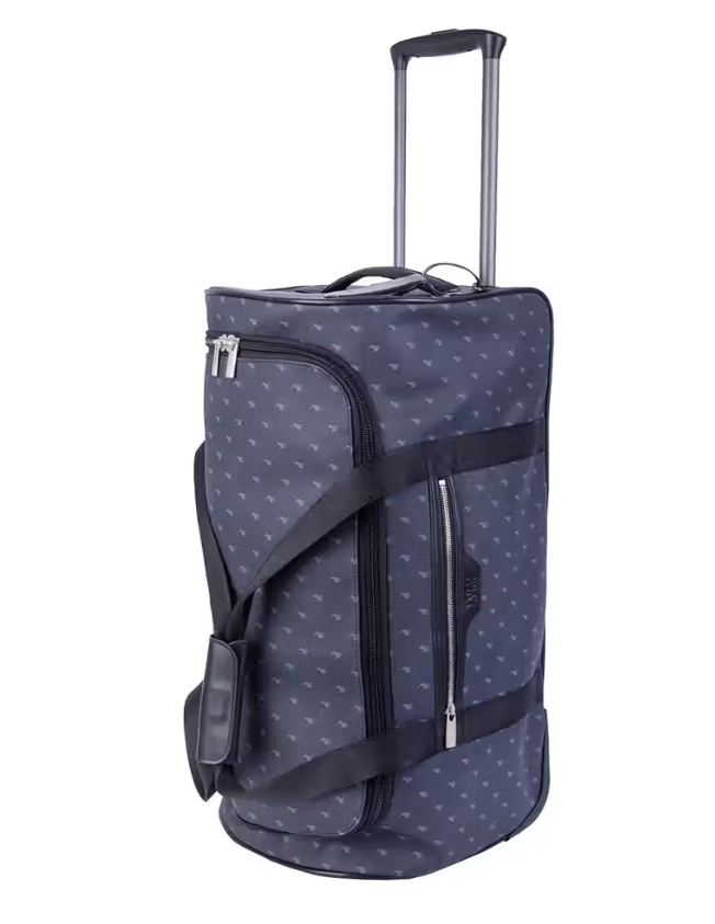 Saleys Travel Bags Polo Signature Luggage Medium Trolley Duffel -Black