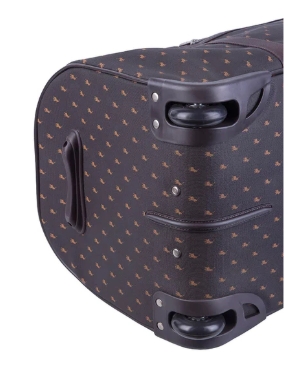 Saleys Travel Bags Polo Signature Luggage Large Trolley Duffel -Brown - Image 4