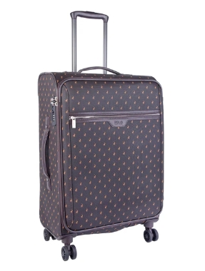 Polo Signature Luggage Medium 4 Wheel Trolley Case -Brown