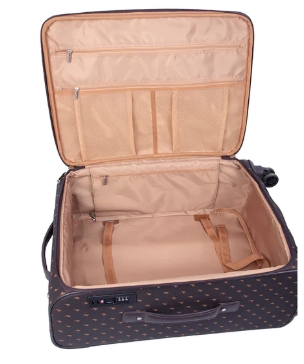 Saleys Travel Bags Polo Signature Luggage Medium 4 Wheel Trolley Case -Brown - Image 2