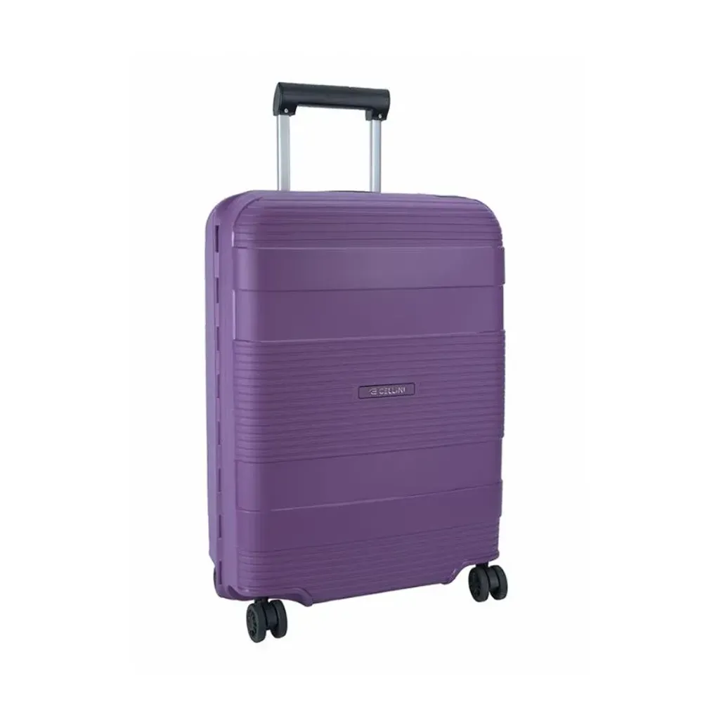 Saleys Travel Bags Cellini Safetech Zipperless Lock Medium 4 Wheel Trolley Case -Plum - Image 4