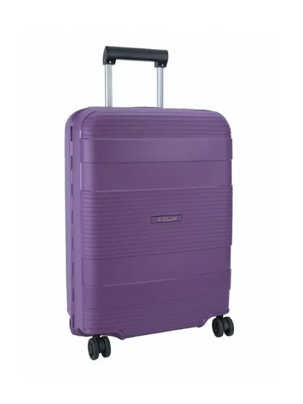 Cellini Safetech Zipperless Lock Medium 4 Wheel Trolley Case -Plum
