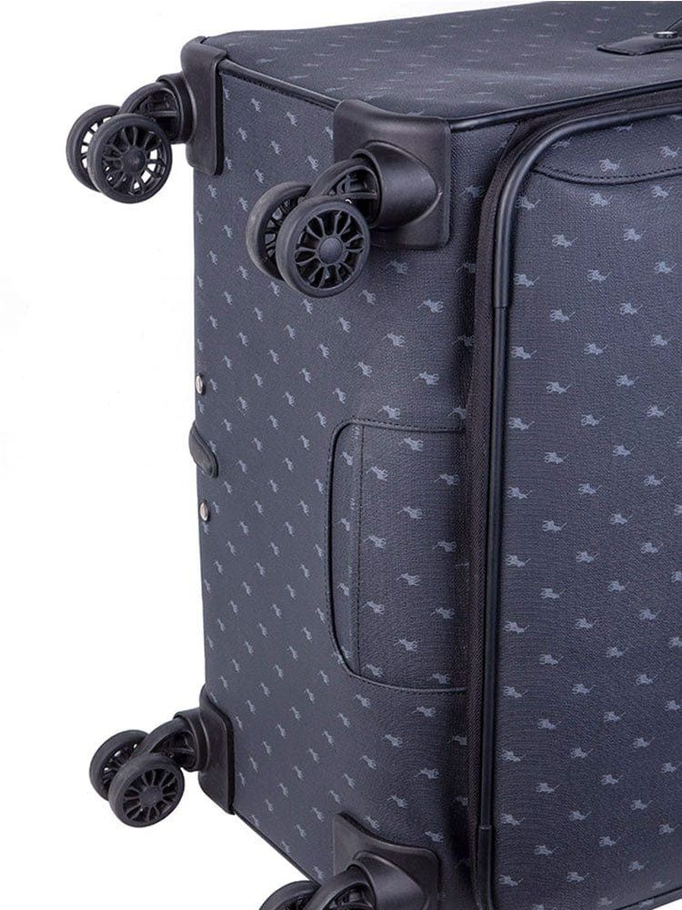Saleys Travel Bags Polo Signature Luggage Medium 4 Wheel Trolley Case -Black - Image 3