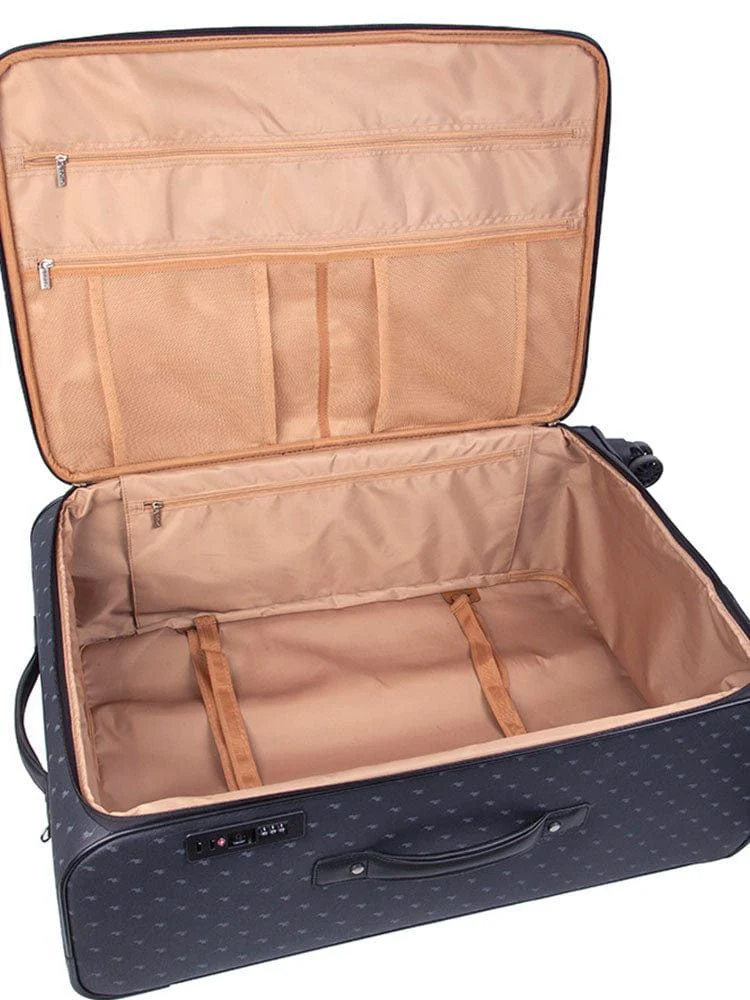 Saleys Travel Bags Polo Signature Luggage Medium 4 Wheel Trolley Case -Black - Image 4