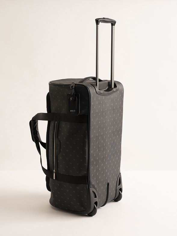 Saleys Travel Bags Polo Signature Luggage Medium Trolley Duffel -Brown - Image 5