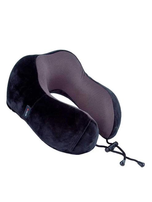 Cellini Accessories Roll-Up Memory Foam Travel Pillow -Black