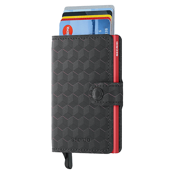 Saleys Travel Bags Secrid Mini Wallet- Optical Black-Red - Image 6